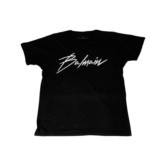 Vintage  Balmain Men's T shirt, Size M, Black and White, Made in Paris. - Picture 2 of 6